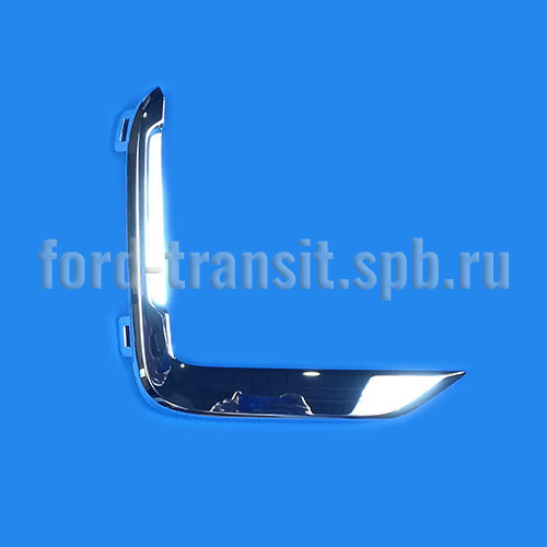 Накладка ПТФ Форд Транзит V363 T8 23- (R, хром, P2W9-15A298-BA)   купить в сети магазинов автозапчастей Транзит, цена 1880 ₽